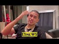 exclusive david benavidez in his hotel suite after epic win over caleb plant talks beef esnews