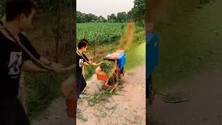 Horizontal type silage chaff cutter fodder straw chopping crusher machine 5 tph