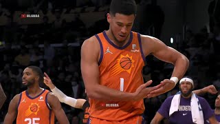 Devin Booker trolls Westbrook and the Lakers with the “rock a baby” celebration
