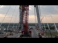 Gordie Howe Bridge Construction Compilation In 4K 60fps | Detroit, Michigan 4K Drone View