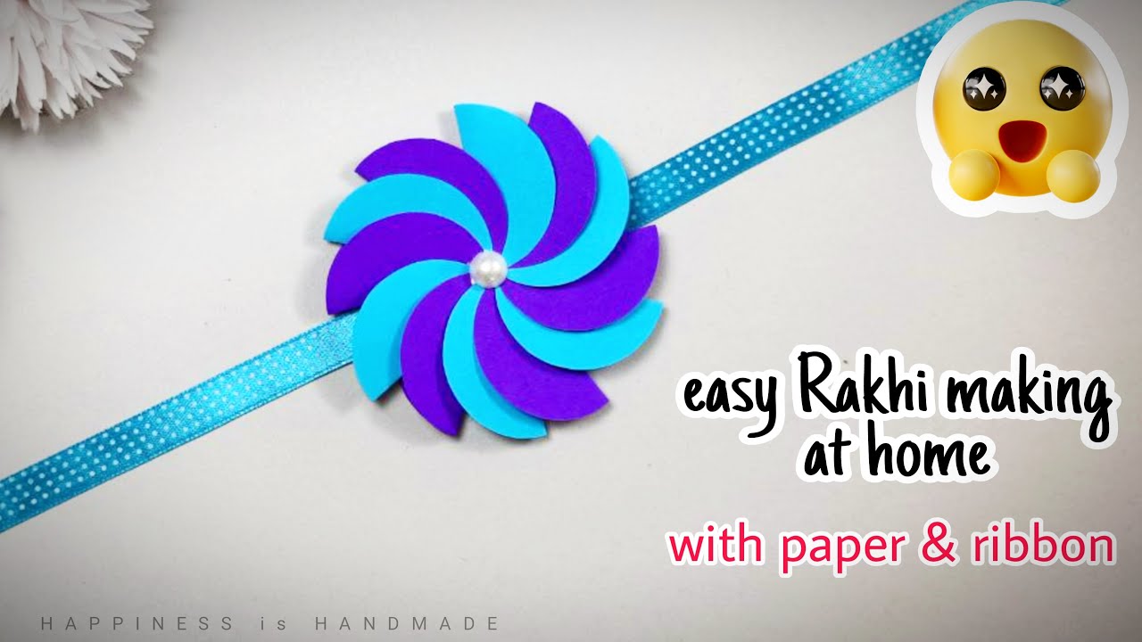 Easy DIY Rakhi At Home | How To Make Rakhi With Paper | Rakhi Making ...