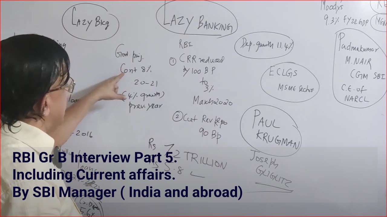 RBI Gr B Interview Part 5. Including Current Affairs . By Ex Manager ...