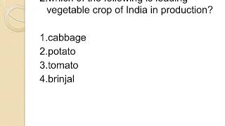 Olericulture test series part-04