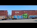 ns 1233 leads ns 174 manifest train north at fairfield oh