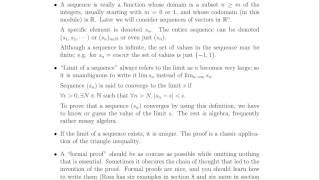 Math 23a. Week 5, Video 3: Quantifiers and Negation, Sequences & Limits