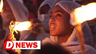 Fire, smoke and colour as Ethiopians mark Meskel