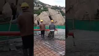 concrete pump working video