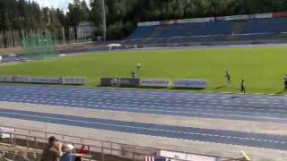 M40 4 x 400m finals Lahti 2009 Chris Lemassif, Peter Lawson, Paul Osland, Mike Sherar