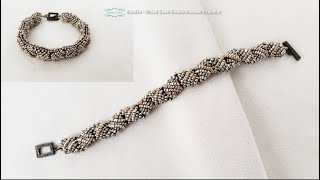 Double Side Seed Beads Beaded Bracelet. Beading Tutorials. Beads Jewelry Making. Hand Made.