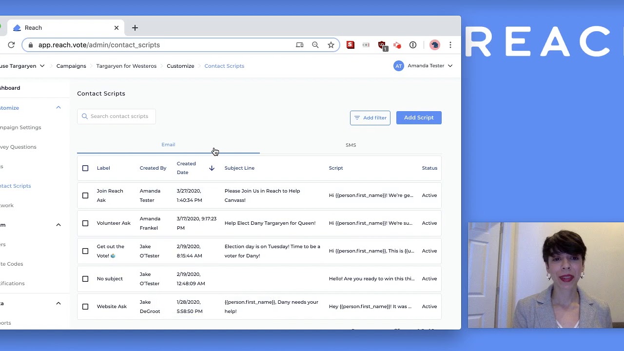 Reach Admin Tutorials Contact Scripts Youtube