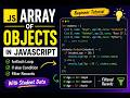 Array of Objects in JavaScript | forEach Loop with if else | Beginner Tutorial