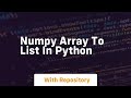 numpy array to list in python