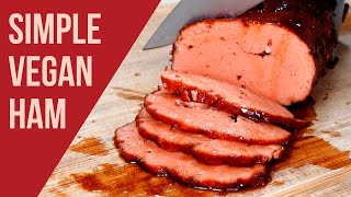 Testing a QUICKER & EASIER pig saver VEGAN HAM with wheat gluten