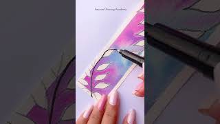 Easy & Satisfying painting || Bookmark #creativeart #satisfying #Shorts