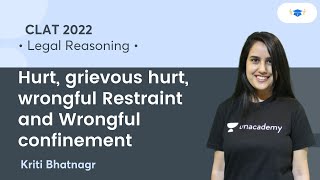 Hurt, grievous hurt, wrongful Restraint and Wrongful confinement l Legal Reasoning l CLAT 2022