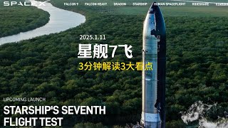 星舰7飞即将到来，3分钟解读3大看点