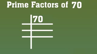 Prime Factors of 70 - Prime Factorization