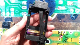 Quartz clock pendulum movement teardown with schematic.