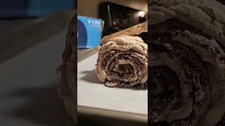 Homemade Chocolate Swiss Roll cake. My favorite.