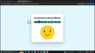 Customized Emoji Make Using HTML, CSS and JavaScript with Source Code