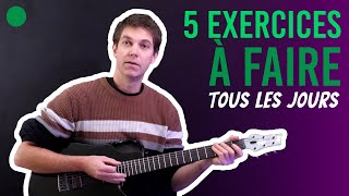 🟢 5 Exercices à la Guitare pour progresser - Spécial Débutants 🎸