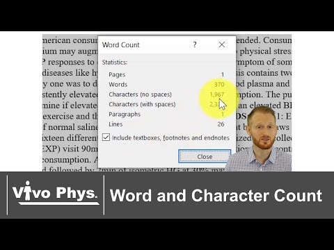 Word and Character Counting in Microsoft Word
