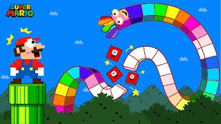 Finish The Pattern? Funniest Mario vs Snake Calamity Colorful Maze | ALL EPISODES | Game Animation