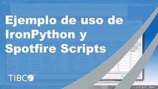 Ejemplo de uso de IronPython y Spotfire Scripts