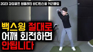 백스윙 절대로 어깨회전을 하면 안되는 이유 / 감성골프 최원진프로