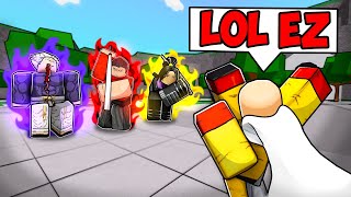 TROLLING Ultimate Spammers with OMNI DIRECTIONAL PUNCHES in Roblox The Strongest Battlegrounds