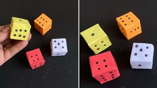 How to make a paper dice using paper/ easy trick to make dice at home diy paper dice (cube)/ #shorts