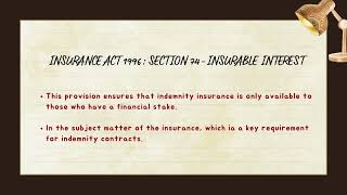 Indemnity - Group 1 ( Law  of Insurance)