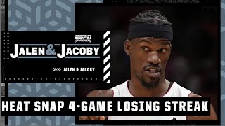 Heat snaps 4-game losing streak to regain top seed in the East | Jalen & Jacoby