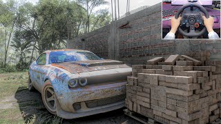Rebuilding Dodge Challenger SRT Hellcat (1000HP) - Forza Horizon 5 | Logitech G29 gameplay