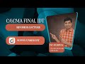 Ch 1 : Supply under GST | CA/CMA Final IDT Revision lecture | Jay Agarwal -CA, CMA, CFA (AIR 3, 46)