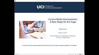 Course Media Development: A New Stage for the Sage  5-22-19