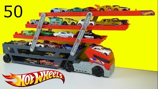 ألعاب سيارات أطفال شاحنة تحمل 50 سيارة هوت ويلز جديدة  Hot Wheels Mega Hauler