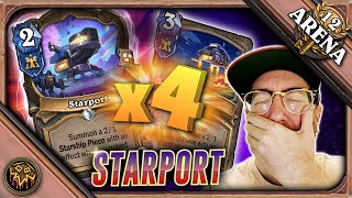 THIS is what happens when you draft 4 STARPORTS!! - Hearthstone Arena