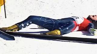 Alpine Skiing - 2006 - Women's Downhill Training - Kildow scary crash in Torino