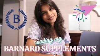 Reading My Barnard College Supplements! + tips to craft the best essays!