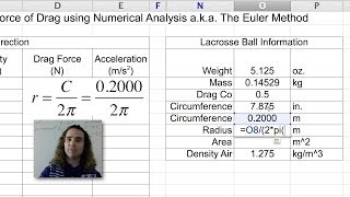 A Brief Look at the Force of Drag using Numerical Modeling (or The Euler Method)