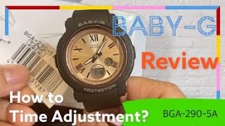 BABY-G BGA-290 How to adjust city time or time adjustment if new watch