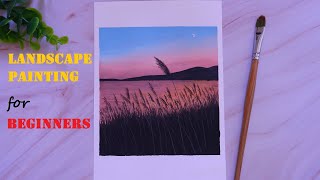 Sunset Painting / Easy Painting for Beginners