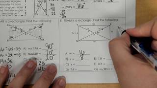 Geom - Unit 9 Day 2 Notes, Rectangles Ex 1 E