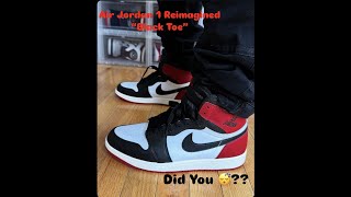 TOO CLEAN TO PASS ON! AIR JORDAN 1 BLACK TOE REIMAGINED FULL REVIEW WITH ON FEET!