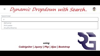 Dynamic Dropdown with Search using CodeIgniter | JQuery | Bootstrap | Php | Ajax