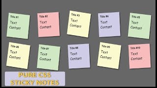 Pure CSS Sticky Notes Animation Tutorial