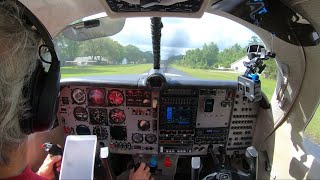 Windy and gusty crosswind takeoff with MVFR circling approach in a Mooney Ovation.