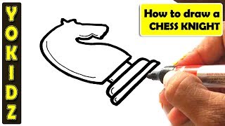 HOW TO DRAW CHESS KNIGHT