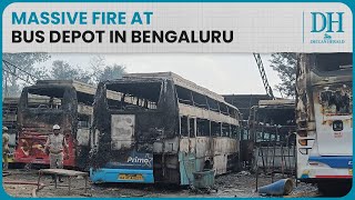 Bengaluru fire | 18 buses gutted in massive fire in Bengaluru's Veerabhadra Nagar, none injured